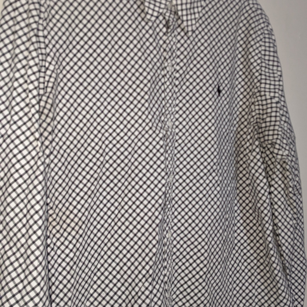 Ralph Lauren blouse black white women's XL